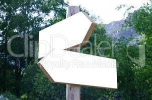 Two blank wooden sign