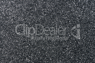 Closeup of dark grey granite