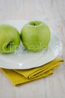 Two green apples