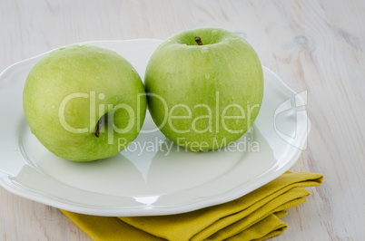 Two green apples