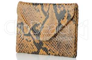 Snake skin leather wallet