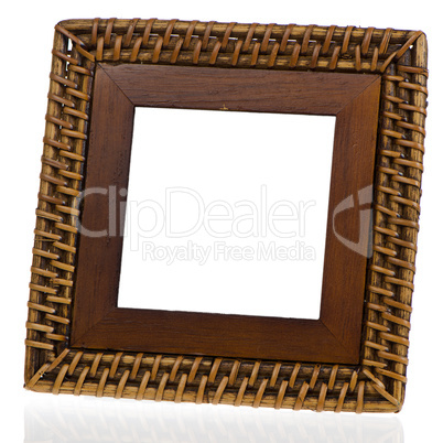 Bamboo weave picture frame