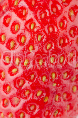 Macro of a strawberry texture