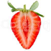 Half of strawberry i