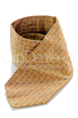 Yellow and blue pattern tie