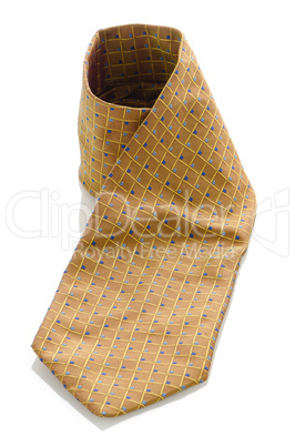 Yellow and blue pattern tie