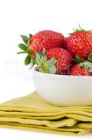 Fresh strawberries in bowl