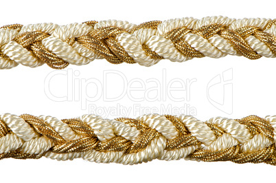 Golden rope curtain tassels