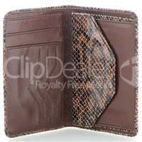 Snake skin leather wallet