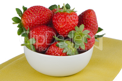 Fresh strawberries in bowl