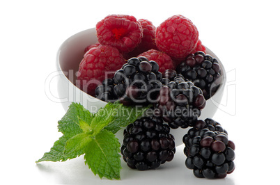 Red fruits in White bowl