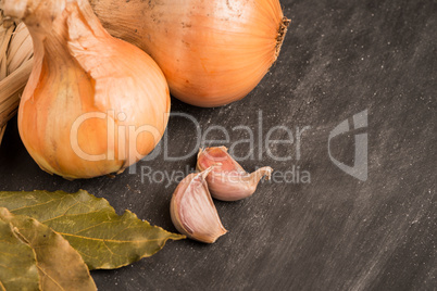 Onions and garlic