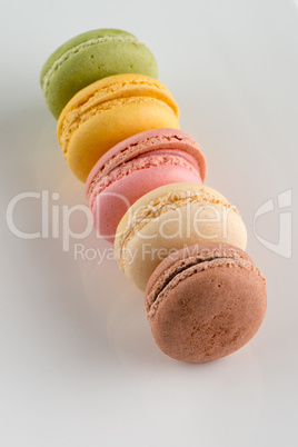 Macarons on a white plate