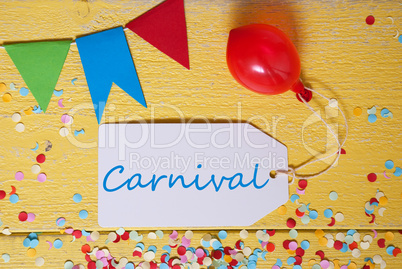 Party Label With Balloon, Text Carnival