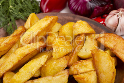 Potatoes fried in lard