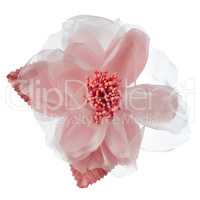 Pink fabric flower