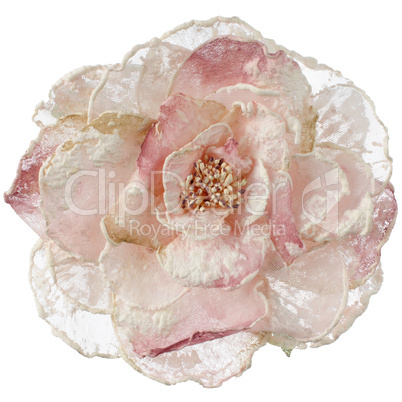 Pink fabric flower