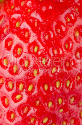 Macro of a strawberry texture