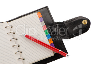 Note book and pencil