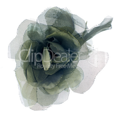 Green fabric flower