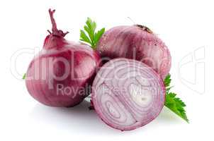 Red sliced onion