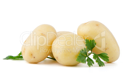 New potatoes and green parsley