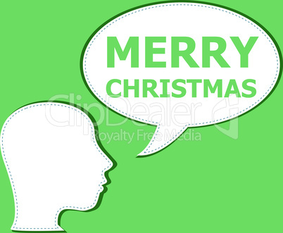 Merry Christmas - unique xmas design element. Great design element for congratulation cards, banners and flyers. Happy new year