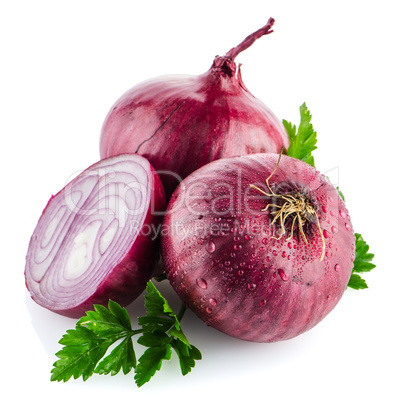 Red sliced onion