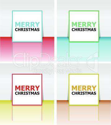 Holiday Vector Card, Merry Christmas, Happy New Year