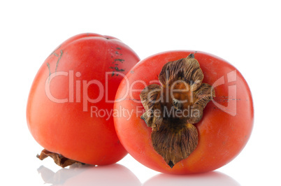 Red ripe persimmons