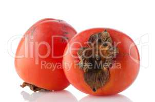 Red ripe persimmons