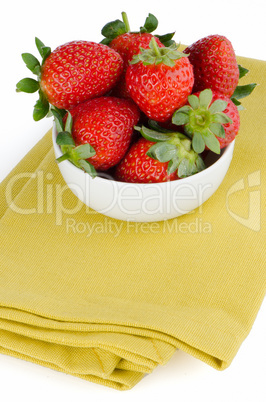 Fresh strawberries in bowl