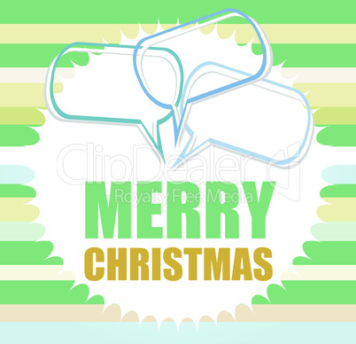 Merry Christmas and Happy New Year lettering Greeting Card. Vector illustration