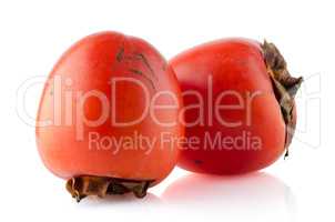 Red ripe persimmons