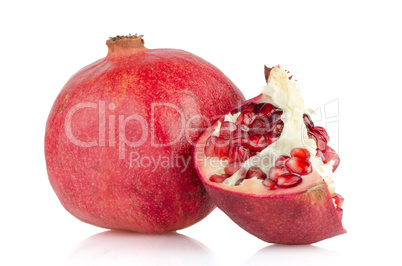 Open pomegranate with seed