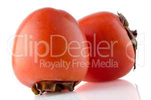 Red ripe persimmons