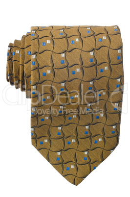 Yellow and blue pattern tie