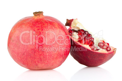 Open pomegranate with seed