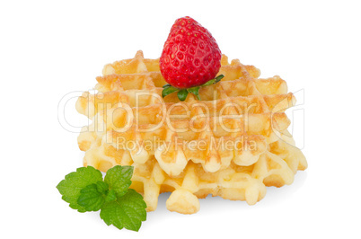 Waffles and strawberry