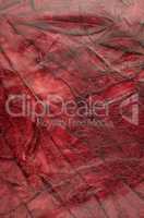 Red leather texture closeup