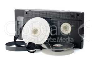 Two videotapes and reel