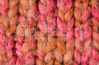 Pink knitted wool