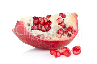 Half pomegranate fruit