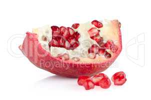 Half pomegranate fruit