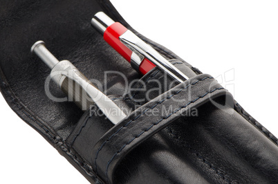 Leather pencil case