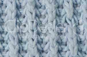 Blue knitted wool