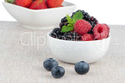 Bowl of berries fruits