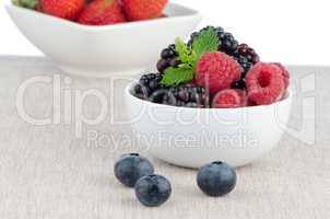 Bowl of berries fruits