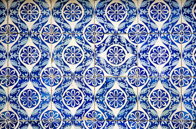 Ornamental old typical tiles