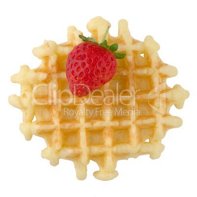 Waffles and strawberry